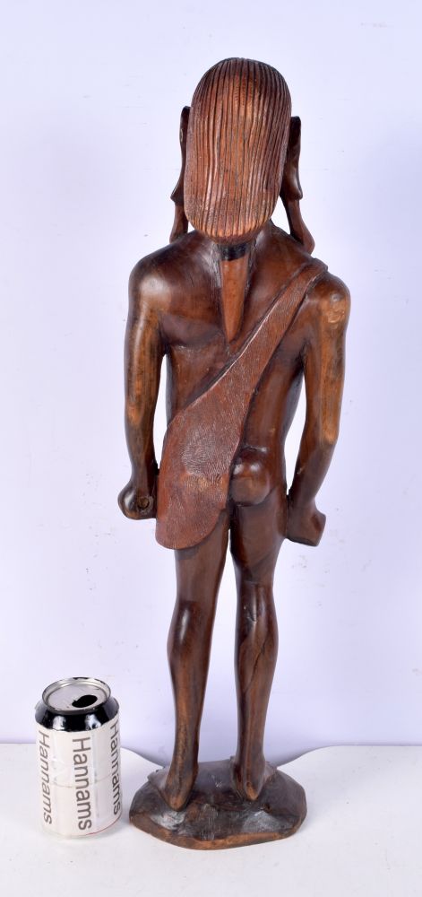 A large African wooden Tribal figure 59 cm . - Image 3 of 3