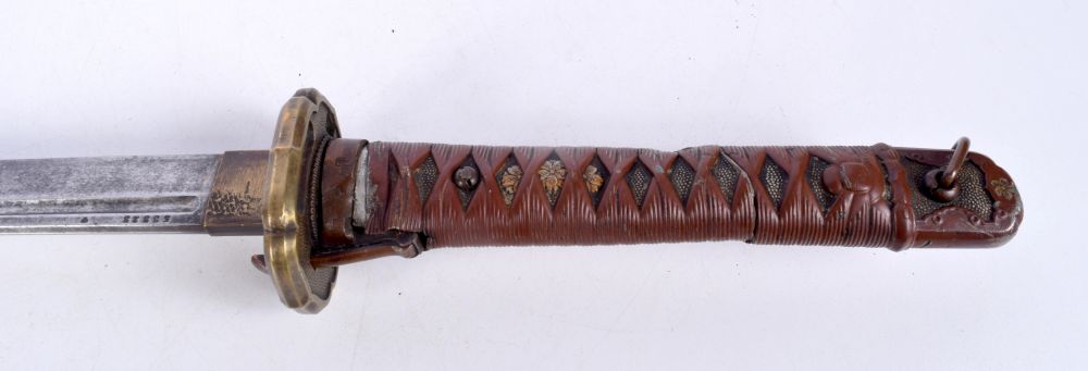 BURMESE TEMPLE MONK DHA SWORD. 95 cm. - Bild 2 aus 7