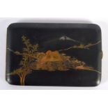 AN EARLY 20TH CENTURY JAPANESE MEIJI PERIOD MIXED METAL RECTANGULAR CIGARETTE CASE by Komai II of Ky