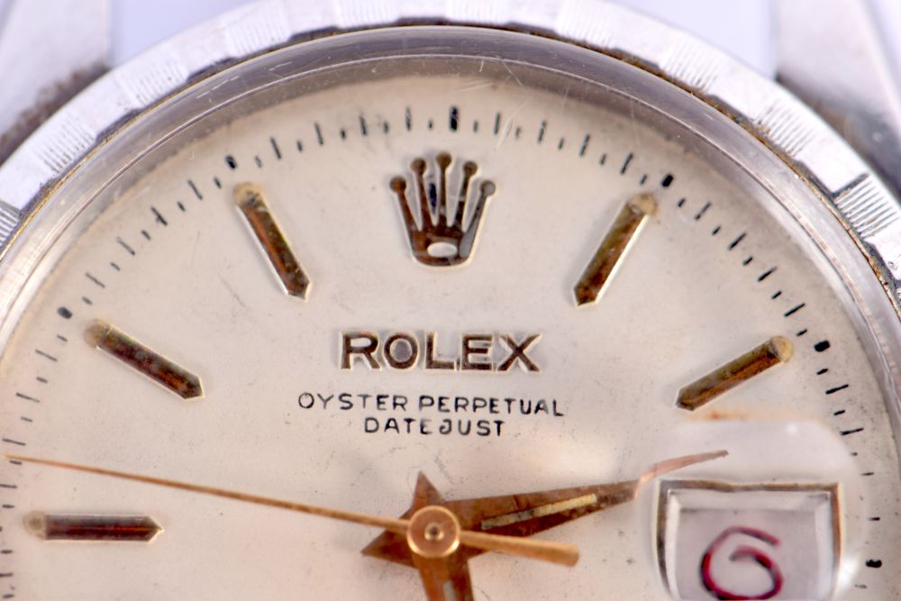 A VINTAGE ROLEX WRISTWATCH. 4 cm wide inc crown. - Image 9 of 10