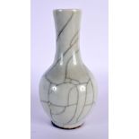 A 19TH CENTURY CHINESE GE TYPE STONE WARE VASE Qing. 16 cm high.