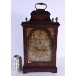 A GOOD GEORGE III ENGLISH MAHOGANY BRACKET CLOCK by John Ward of London. 51 cm x 25 cm.