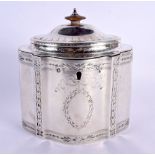 A FINE GEORGE III SILVER TEA CADDY. London 1787. 452 grams. 14.5 cm x 13.5 cm.