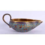 A RARE 18TH/19TH CENTURY INDIAN ISLAMIC MIDDLE EASTERN BRONZE OIL BURNER enamelled all over with fol