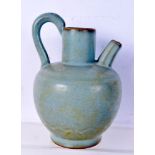 A Chinese porcelain Celadon wine vessel . 19 cm.