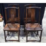 A collection of 19th Century Chinese hardwood chairs (4)