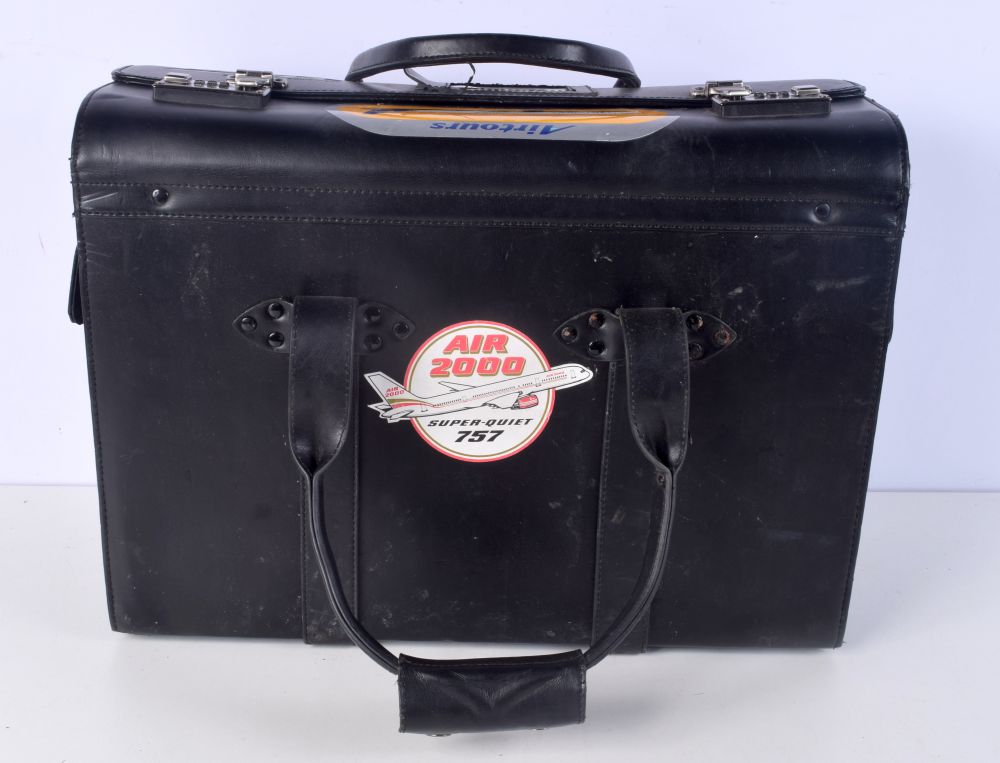 A vintage aviation industry Airplan Flight equipment bag 35 x 47 cm.