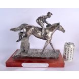 A SILVER OVERLAID VICTOR CHANDLER HORSE RACING ASCOT 2002 PRESENTATION TROPHY. 32 cm x 32 cm.