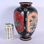 A LARGE LATE 19TH CENTURY JAPANESE MEIJI PERIOD CLOISONNE ENAMEL VASE decorated with birds. 30 cm x