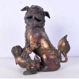 A Chinese bronze incense burner in the form of a beast 16 cm