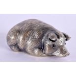 A CONTINENTAL SILVER PIG. 33 grams. 6 cm x 3 cm.