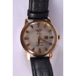 A 1950S LONGINES FLAGSHIP CONQUEST WRISTWATCH. 3.8 cm wide inc crown.