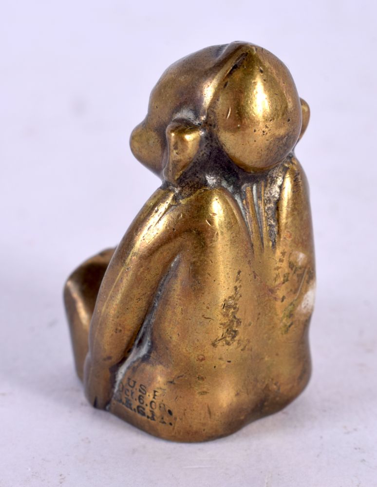 A RARE EARLY 20TH CENTURY DRGM BRONZE BILLIKIN. 4 cm x 2 cm. - Image 2 of 5