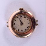 A 9CT GOLD ROLEX MOVEMENT WATCH. 14 grams. 3 cm wide inc crown.