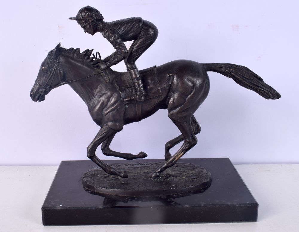 David Cornell (C1985) Bronze, Champion Finish Horse. 21 cm x 18 cm.