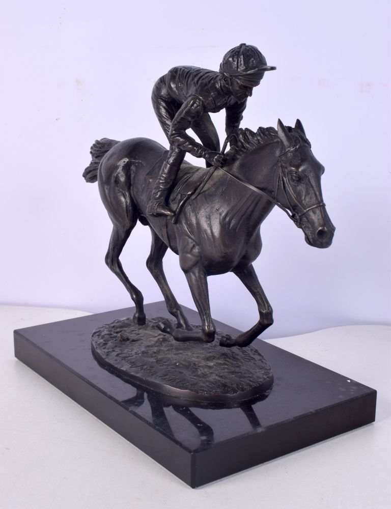 David Cornell (C1985) Bronze, Champion Finish Horse. 21 cm x 18 cm. - Image 3 of 4
