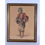 Turkish School (C1910) Watercolour, Ottoman figure. 34 cm x 24 cm.