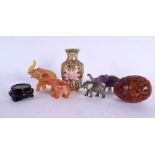 ASSORTED CHINESE HARDSTONE ANIMALS etc. (6)