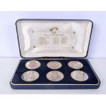 A boxed collection of Henry VIII coins.
