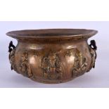 A CHINESE BRONZE CENSER 20th Century. 18 cm wide.