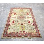 A Turkish Oushak rug 210 x 126 cm.