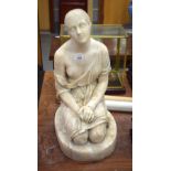 A GOOD 19TH CENTURY ITALIAN CARVED MARBLE FIGURE OF A FEMALE La Fiducia In Dio, After Lorenzo Bartol