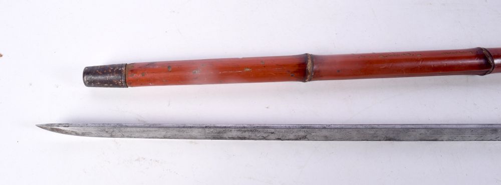 A Sword stick with bamboo sheath 90 cm. - Bild 5 aus 5