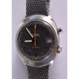 A RARE BOXED OMEGA CHRONOSTOP WRISTWATCH with original box and spare strap. 3.5 cm wide inc winder.