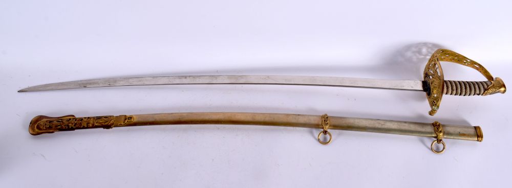 AN ANTIQUE SHAGREEN HANDLED SWORD. 97 cm long. - Bild 2 aus 9