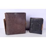 A collection of Victorian and later photographs within two antique photograph albums 6 x 19 x 22 cm