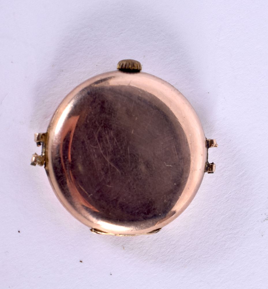 A 9CT GOLD ROLEX MOVEMENT WATCH. 14 grams. 3 cm wide inc crown. - Image 2 of 4