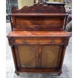 An early Victorian Rosewood Chiffonier 135 x93 x 38 cm.