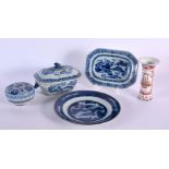 ASSORTED 18TH CENTURY CHINESE EXPORT CERAMICS Qing. Largest 15 cm wide. (6)