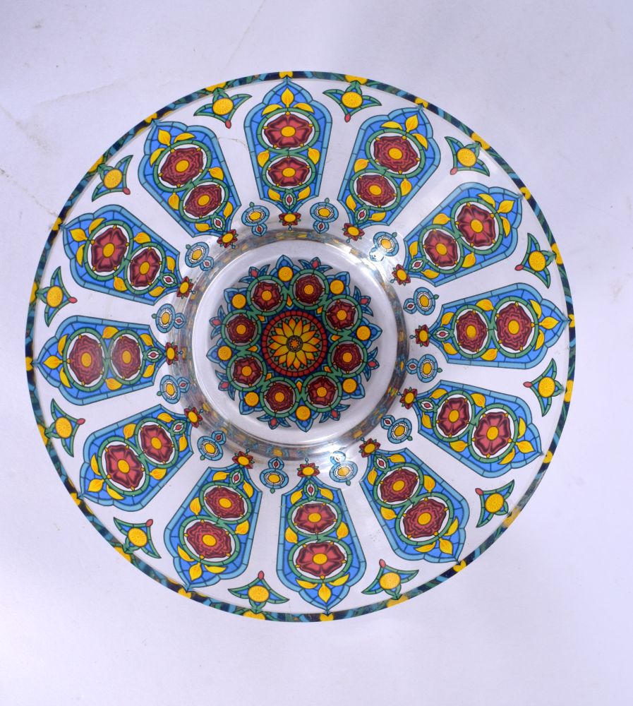 A FINE EARLY 20TH CENTURY EUROPEAN GLASS BOWL decorated all over with floral roundels. 12.5 cm diame - Image 3 of 4