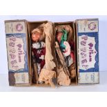 A pair of boxed Pelham puppets 8 x 34 cm (2)