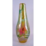 A 1970S EUROPEAN GLASS VASE. 26 cm high.