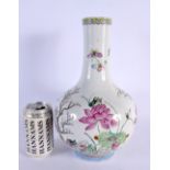 A FINE 19TH CENTURY CHINESE FAMILLE ROSE PORCELAIN VASE Qing, painted with butterflies and insects.