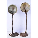 A pair of vintage Supreme desk lamps 60cm (2).