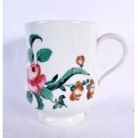 AN UNUSUAL 19TH CENTURY CONTINENTAL ENAMELLED PORCELAIN MUG probably French or Russian. 15 cm x 12 c