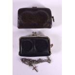 TWO VINTAGE PURSE SOVEREIGN CASES. Largest 6.5 cm x 4 cm. (2)