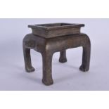 A CHINESE BRONZE CENSER 20th Century. 14 cm x 10 cm.