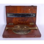 AN UNUSUAL ANTIQUE MINERS DIAL SURVEYORS COMPASS by W & S Jones of Holburn London. 30 cm square open