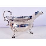 A GEORGE III SILVER CREAM BOAT. London 1759. 119 grams. 12 cm wide.