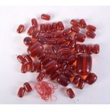 ASSORTED CHERRY AMBER TYPE BEADS. 85 grams. 3 cm x 2.25 cm. (qty)
