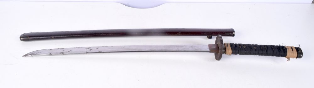 A 19th Century Samurai sword 87 cm . - Bild 5 aus 8