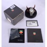 A BOXED C1994 TAG HEUER 4000 AUTO WRISTWATCH WITH SPARE LEATHER STRAP. 4.2cm incl crown