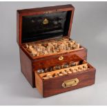 A MAHOGANY DOMESTIC HOMEOPATHIC MEDICINE CHEST by T. Turner & Co. London and Manchester, the