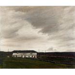 PETER BROOK (1927-2009), "White Cottages", oil on canvas, signed and inscribed, Aspreys Gallery,