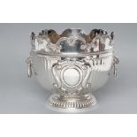 A LATE VICTORIAN SILVER TROPHY ROSE BOWL, maker William Hutton & Sons, London 1898, the Monteith