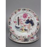 A PAIR OF CHINESE EXPORT PORCELAIN PLATES of octagonal form, painted in underglaze blue and